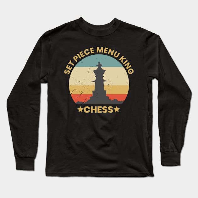 Vintage chess retro Long Sleeve T-Shirt by AlfinStudio